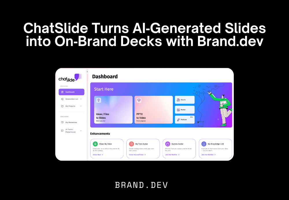 ChatSlide Turns AI-Generated Slides into On-Brand Decks with Brand.dev