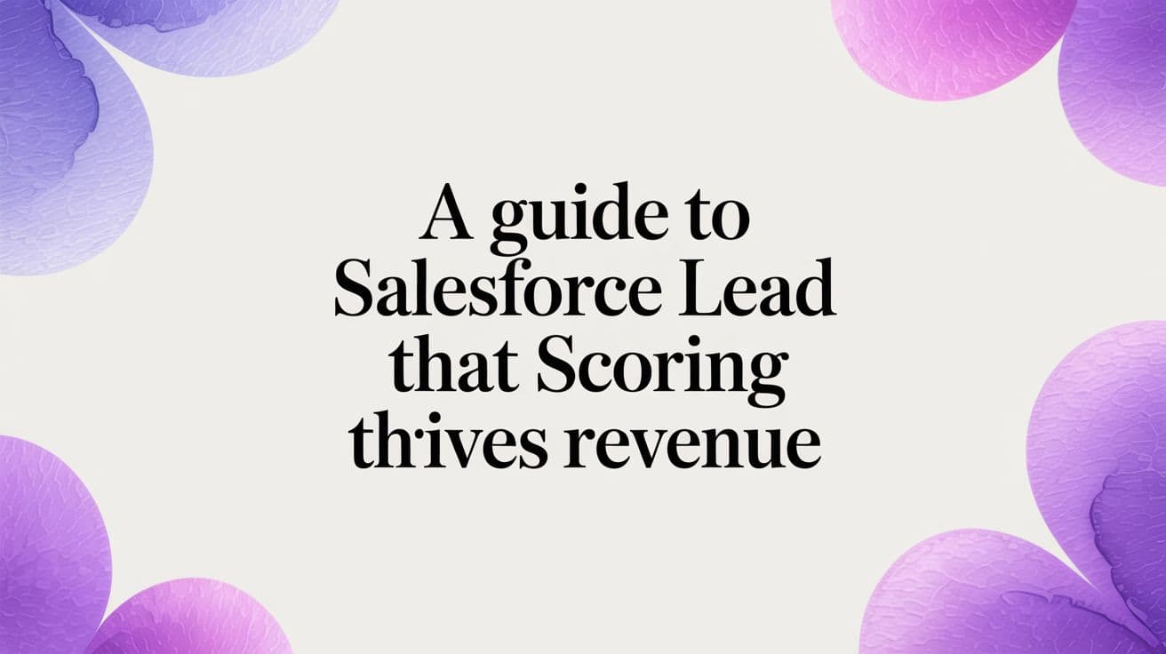 A Guide to Salesforce Lead Scoring That Drives Revenue