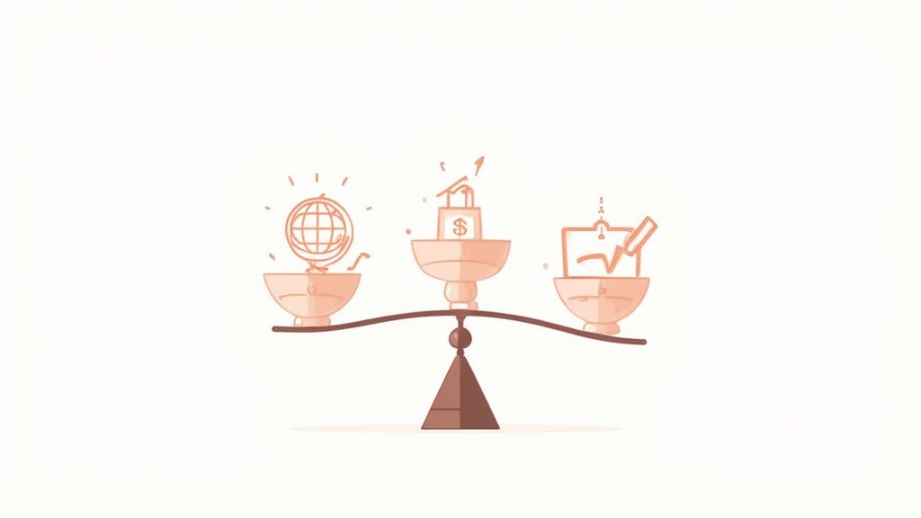 A person comparing different options on a checklist, symbolizing the API selection process.