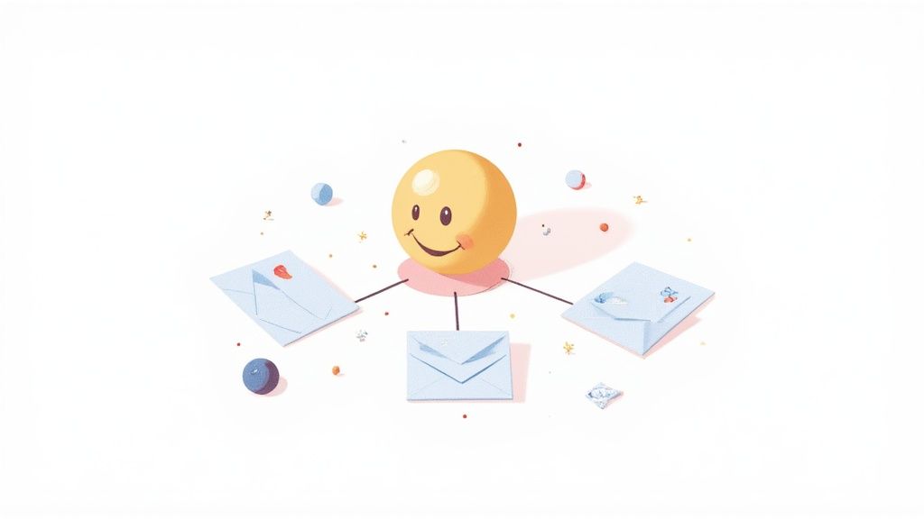 AI-powered brain graphic visualizing data connections for marketing.