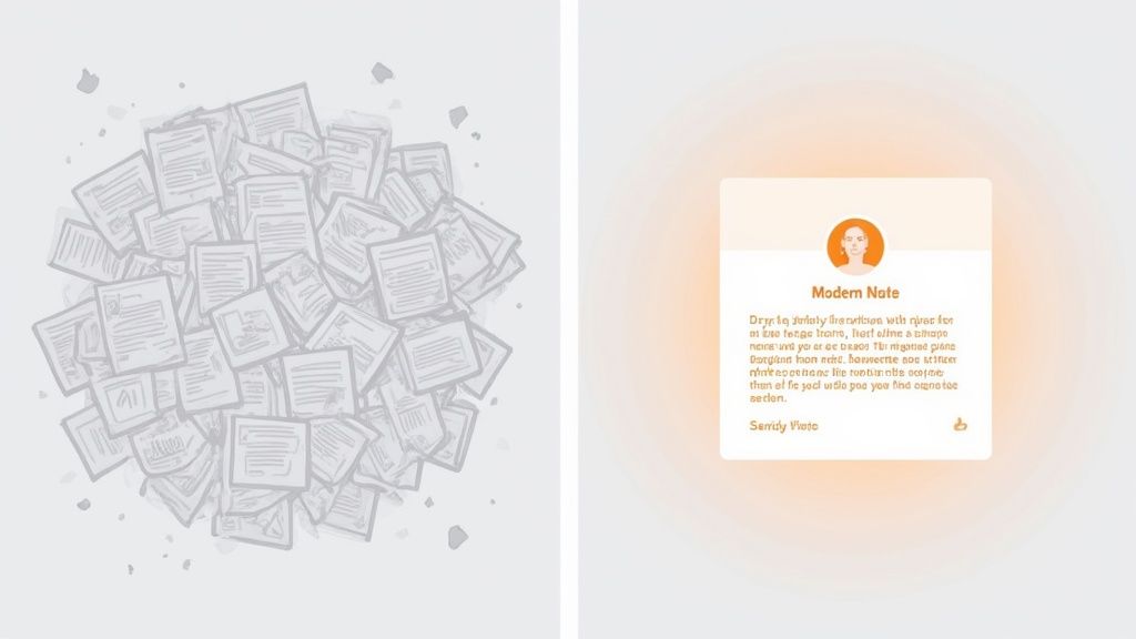 Close up of an email inbox on a smartphone screen showing several unread messages with generic subject lines.